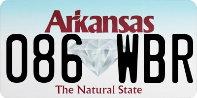 AR license plate 086WBR