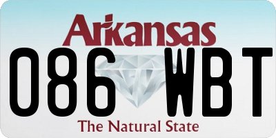 AR license plate 086WBT