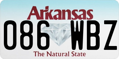 AR license plate 086WBZ