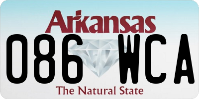 AR license plate 086WCA