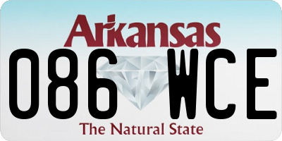 AR license plate 086WCE