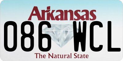 AR license plate 086WCL