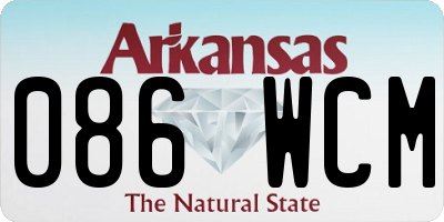 AR license plate 086WCM