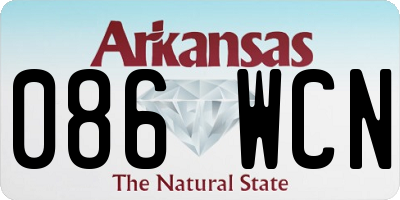 AR license plate 086WCN
