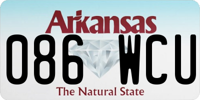 AR license plate 086WCU