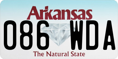 AR license plate 086WDA