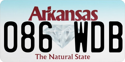 AR license plate 086WDB