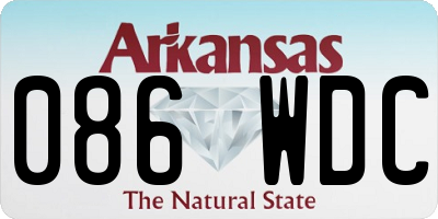 AR license plate 086WDC