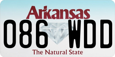 AR license plate 086WDD
