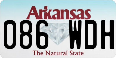 AR license plate 086WDH