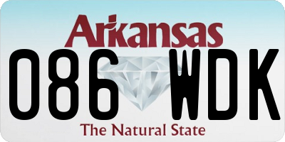 AR license plate 086WDK