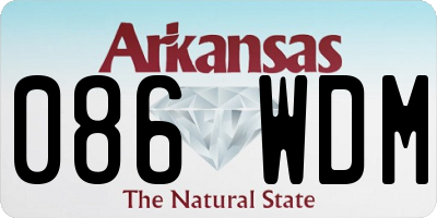 AR license plate 086WDM