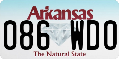 AR license plate 086WDO