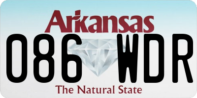 AR license plate 086WDR