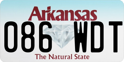 AR license plate 086WDT