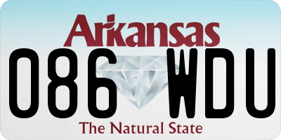 AR license plate 086WDU