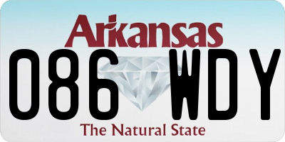 AR license plate 086WDY