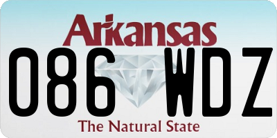 AR license plate 086WDZ