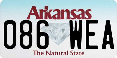 AR license plate 086WEA