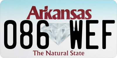 AR license plate 086WEF