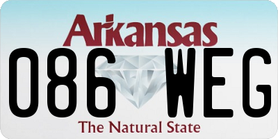 AR license plate 086WEG