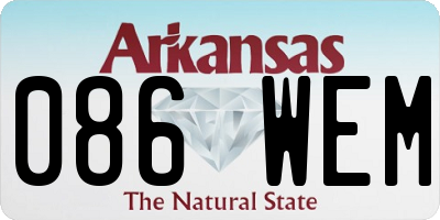 AR license plate 086WEM