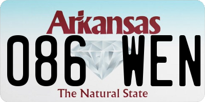 AR license plate 086WEN