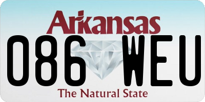 AR license plate 086WEU