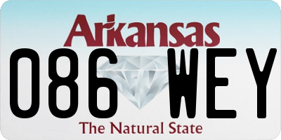 AR license plate 086WEY