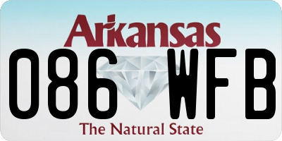 AR license plate 086WFB