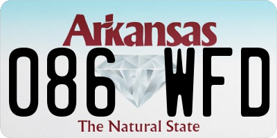 AR license plate 086WFD