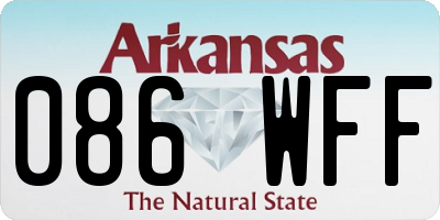 AR license plate 086WFF