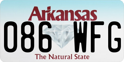 AR license plate 086WFG