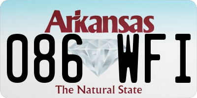 AR license plate 086WFI