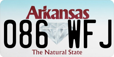 AR license plate 086WFJ