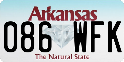 AR license plate 086WFK