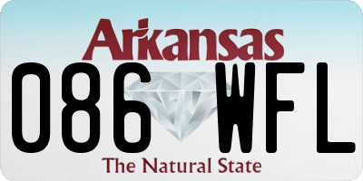 AR license plate 086WFL