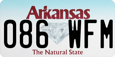 AR license plate 086WFM