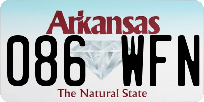 AR license plate 086WFN