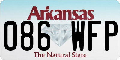 AR license plate 086WFP