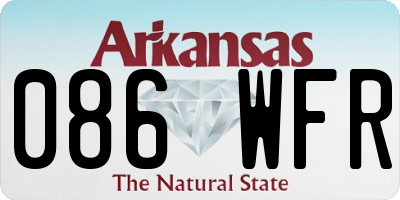 AR license plate 086WFR