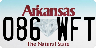 AR license plate 086WFT