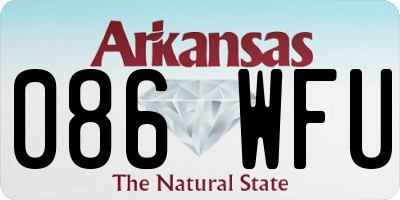AR license plate 086WFU