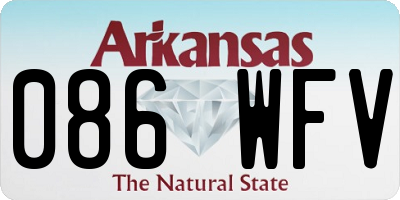 AR license plate 086WFV