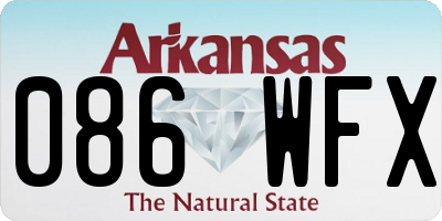 AR license plate 086WFX