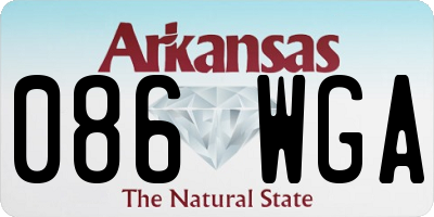 AR license plate 086WGA