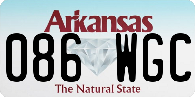 AR license plate 086WGC