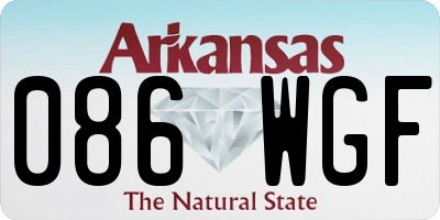 AR license plate 086WGF