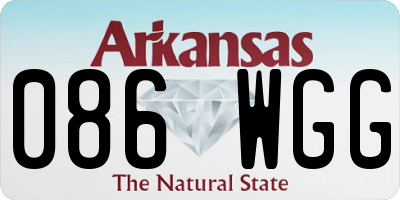 AR license plate 086WGG
