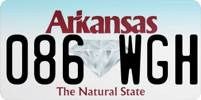 AR license plate 086WGH